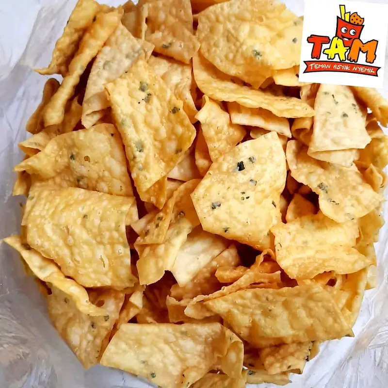 Keripik Pangsit Asin gurih (200 gram) Keripik Bawang, Keripik bawang asin gurih, Pangsit Bawang, Kripik bawang  Goreng 4