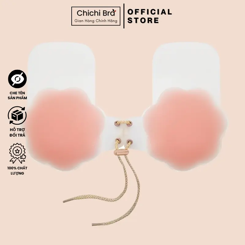Áo Dán Ngực ChichiBra Rút Dây Tạo Khe Kéo Nâng Ngực Định Hình Vòng 1 - 6789