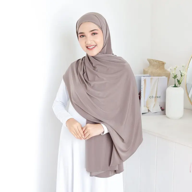 PASHMINA KAOS JERSEY | PASHMINA KAOS MUSLIM | HIJAB CANTIK PASHMINA PANJANG DEWASA| KERUDUNG WANITA PASHMINA JERSEY | PASHMINA SYAL TANPA PAD 3