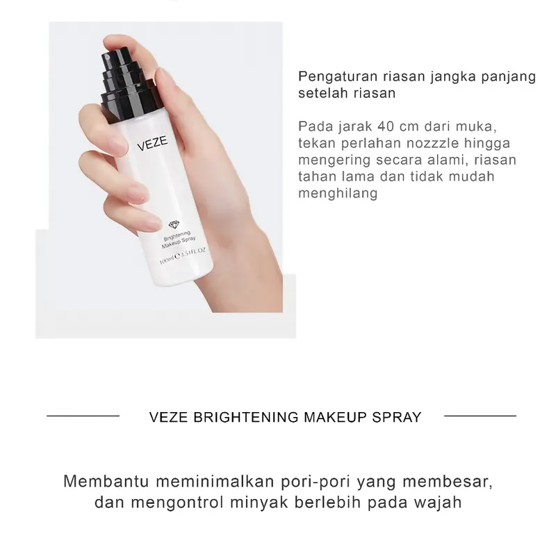 [BPOM] Veze Spray Moisturize Pengontrol Minyak Anti Keringat Pada Wajah 100ml 5