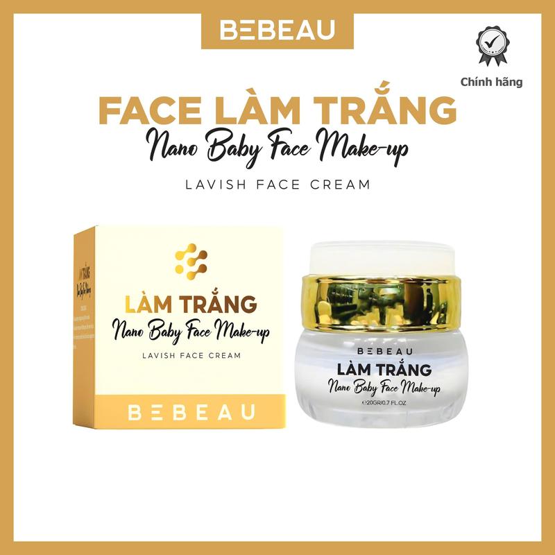 Kem Làm Trắng Nano Baby Face Makeup 20gr - hỗ trợ cấp ẩm, hỗ trợ làm trắng da