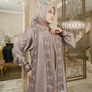 MALEEKA SIGNATURE PRE ORDER! AURELIA DRESS HARGA PROMO 3in1 BAHAN MIRABELLE FULL PRINTING PATTERN BY MALEEKA, LAYER BAHAN BABY DOLL FULL PATTERN PRINTING