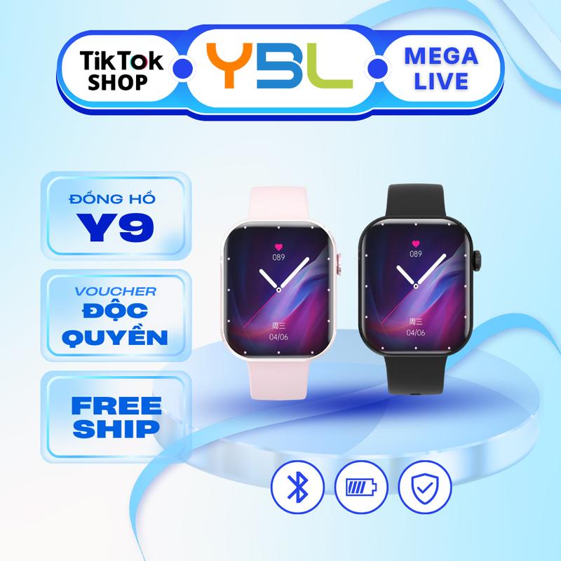  YBL 01 Đồng hồ thông minh kết nối bluetooth Y9 Liên Kết Điện Thoại Chống Nước IP68 Có Thể Đi Bơi Được Nghe Gọi 2 Chiều Nhận Thông Báo Tin Nhắn Nghe Nhạc Theo Dõi Bài Tập Thể Dục Thể Thao 