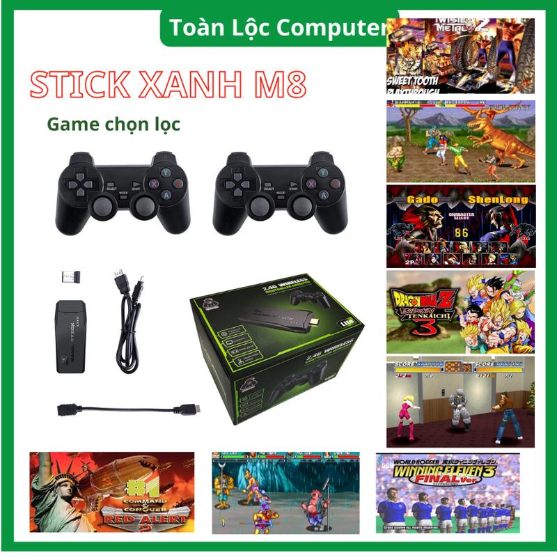 Máy chơi game Stick 4K 64GB HDMI Bản Pro Kết Nối TiVi Màn Hình Máy Tính Kèm 2 tay cầm không dây và 20000 game bản 2024 Chơi Điện Tử -
