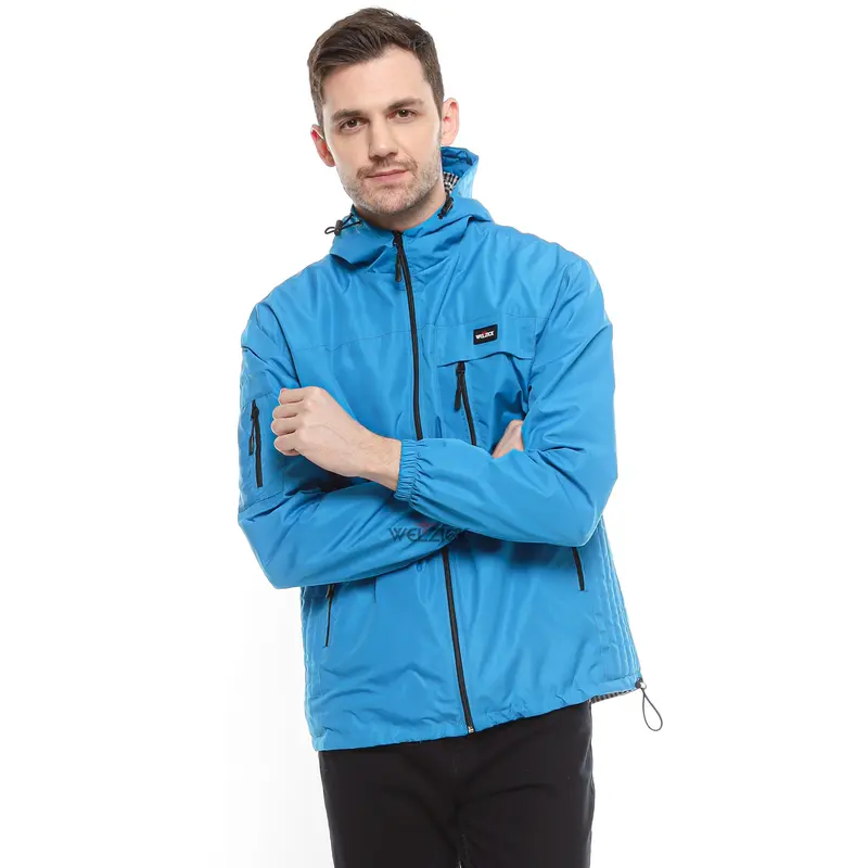 Welzick - Jaket Windbreaker Outdoor Pria Wanita Medium Jumbo - JGN002 Turkis 2