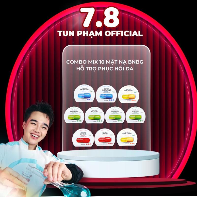 (BNBG x Tun Phạm) Combo Mix 10 Mặt Nạ Dưỡng Da Chuyên Sâu  BNBG Vita Genic Jelly Mask 30mlx10 (KOL 3)