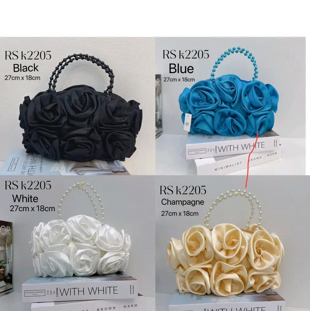 Tas wanita RS k 2205 ,Clutch import ,tas kondangan ,tas flower ,tas unik,order di tiktok aja
