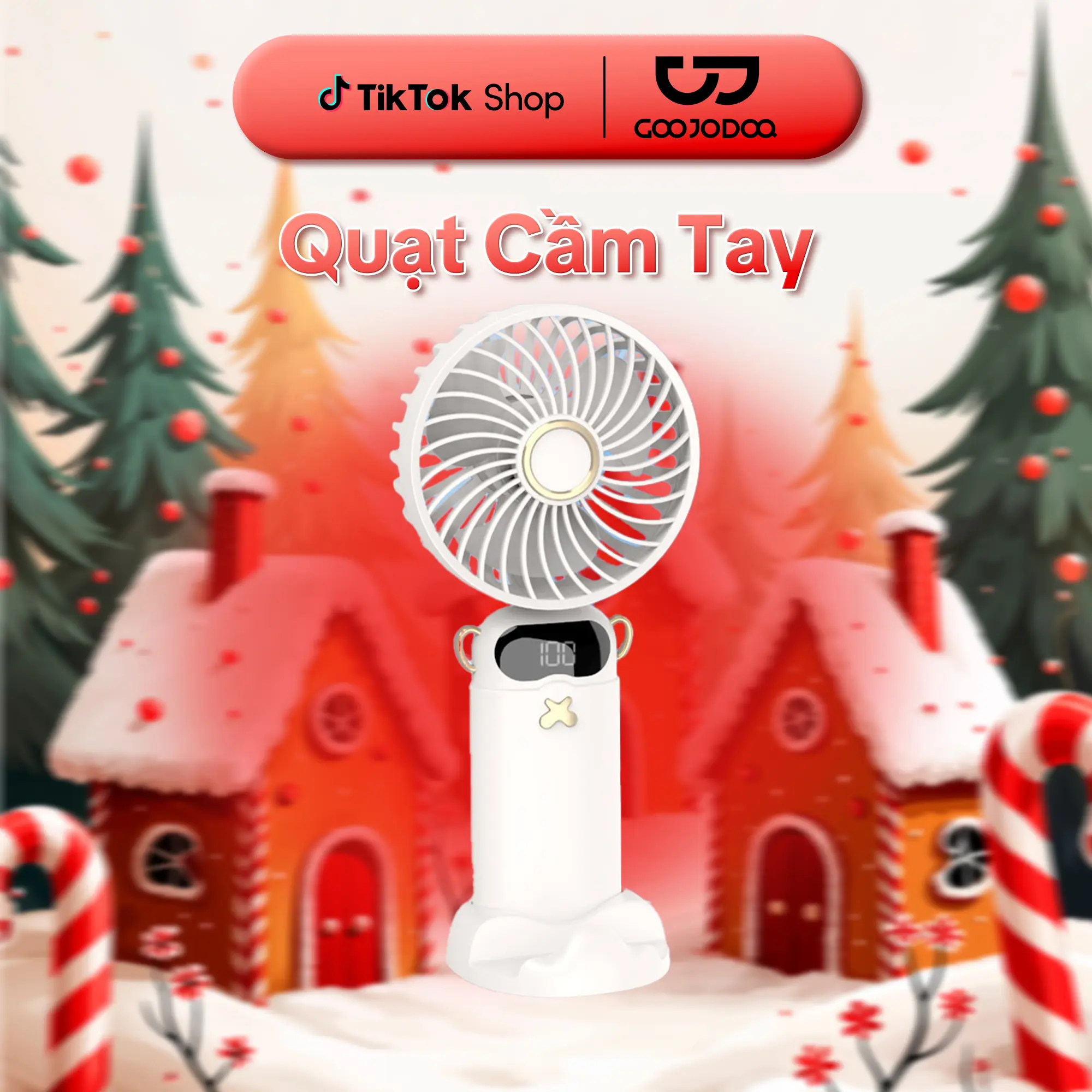 [GOOJODOQ] QUẠT CẦM TAY MINI 3 TRONG 1 SIÊU TIỆN LỢI Led Phụ Kiện Usb