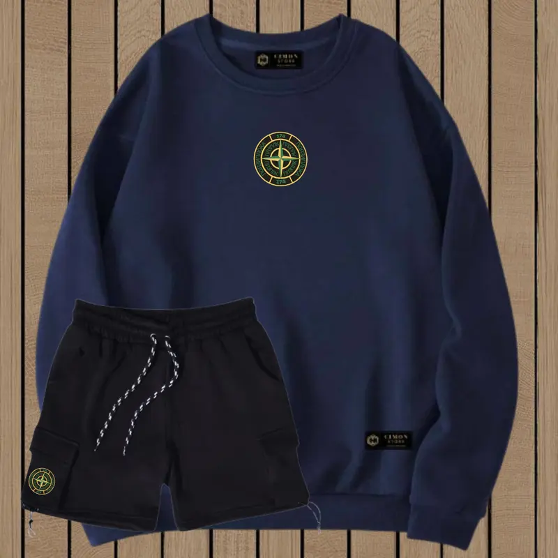 Paket Bundling Sweater Crewneck Pria Wanita Terbaru Murah Tebal Dan Celana Cargo Flecee Polos Distro Unisex Hitam Kasual Polos Distro Stellan Kece Kekinian Top Lokal Bandung 2024 Keren Casual Katun Panjang Cowok Setelan Oversize setelan  skena Dewasa 3