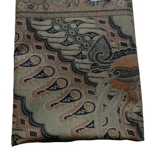 Kain Batik Katun Solo Cap Motif  Parang Hijau Sage Bahan Kemeja Batik dan Blouse