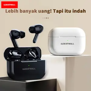 Greatwall AI Bluetooth Earphone Mini Nirkabel Bluetooth 5.3 TWS Earphone Sentuh Olahraga dengan Mikrofon