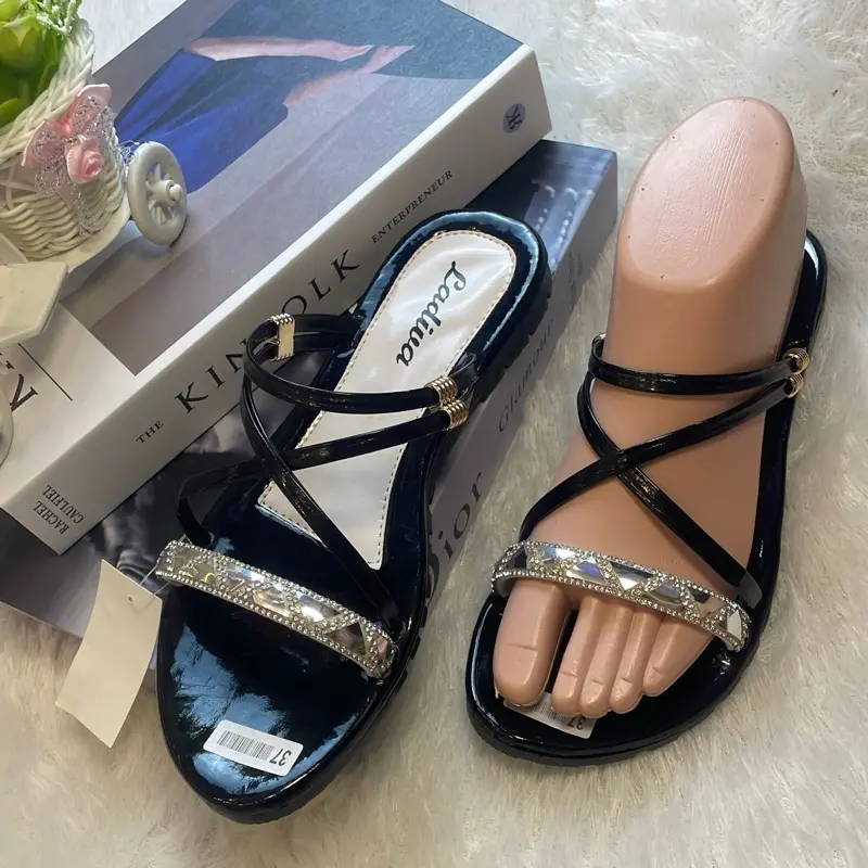 Ladiva ~ Sandal Selop GLITER TALI SILANG bisa dibuat “ Dua Versi “ 2