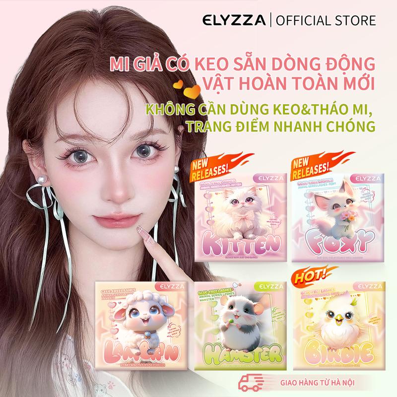  Mi Giả Có Keo Sẵn ELYZZA Lông Mi Tự Dính Không Cần Keo Sợi Mi Tự Nhiên Dễ Gắn & Sử Dụng Nhiều Lần Mi Cụm Phù Hợp Nối Mi & Trang Điểm Hàng Ngày 