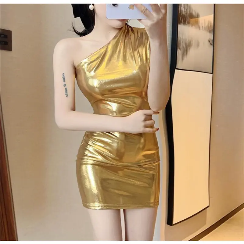 Đầm Một Vai Thiết Kế Gợi Cảm Cyber Darling, Hàng Mới Về, Thời Trang Nữ, Thích Hợp Dự Tiệc Và Hộp Đêm, Dáng Ôm, Vai Nghiêng 03319 7