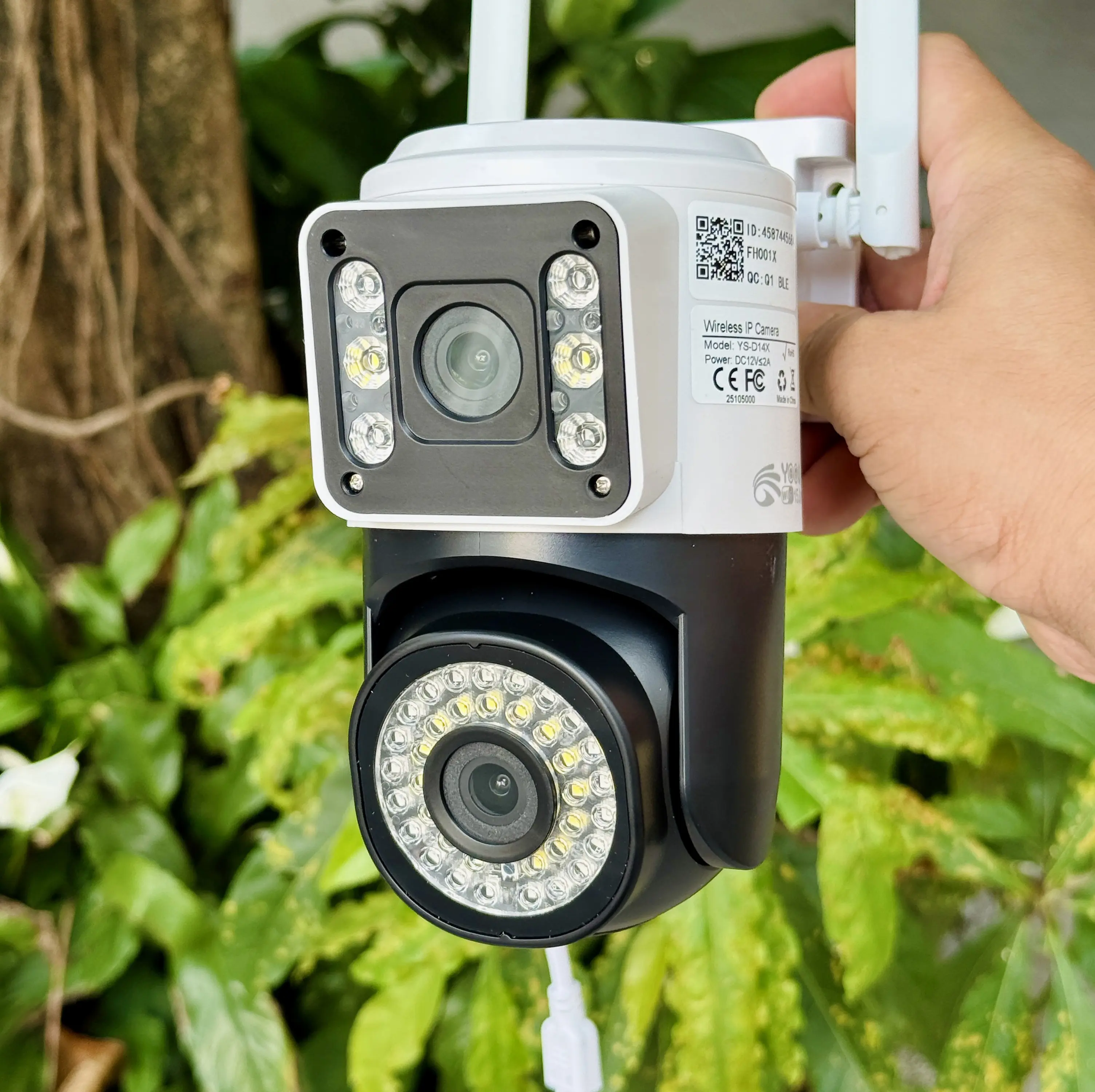 Camera YOOSEE 2 Mắt Mới Nhất 2025 PRO 15.0MPX Xoay 360 Độ- Xem 2 Vị Trí Khác Nhau Trên 1 Camera- Đàm Thoại 2 Chiều- Báo Động Chống Trộm- Ban Đêm Có Màu- Wifi Không Dây Ngoài Trời