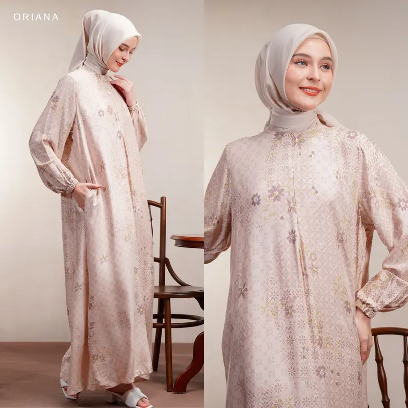 Oriana Homewear Daster Panjang Busui Danita Briana I Daster Gamis Adem Hijab Friendly 2