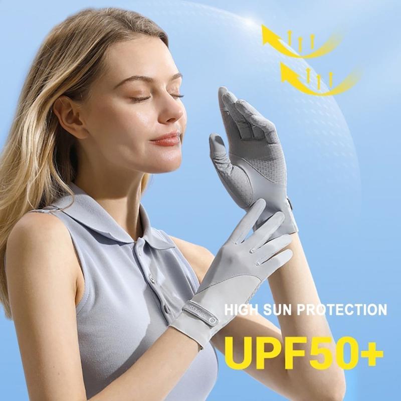 Bao Tay Chống Nắng Thun Lạnh Nữ – Chống Tia UV, Vải Lụa Băng Mỏng, Làm Mát Da, Phù Hợp Lái Xe & Hoạt Động Ngoài Trời