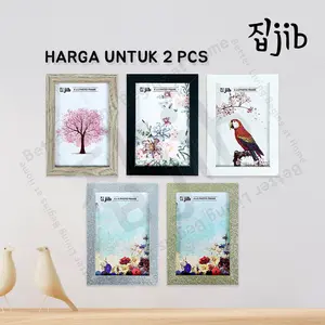 2 PCS JIB Photo Frame 4R / Frame Foto Akrilik Modern / Bingkai Foto Estetik Dinding Kayu