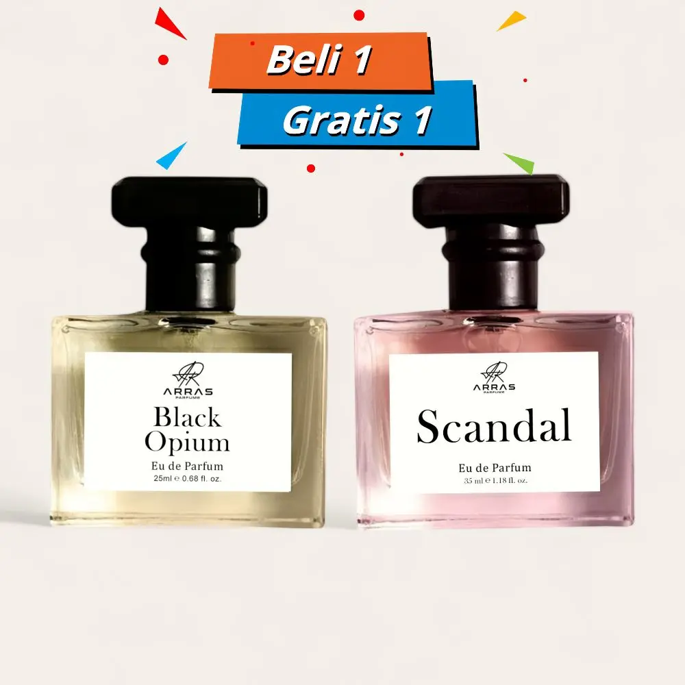 Beli 1 Dapat 2 Parfum Premium Tahan 24 Jam Pria Wanita Unisex Pear Wangi Scandal Peach Licorice Perfume Peony Orange Cewek Violet Cowok Black