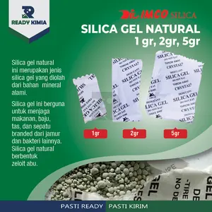 SILICA GEL CRYSTAL NATURAL ALAMI 1KG 1 KG TERSERTIFIKASI 1/2/5 GRAM