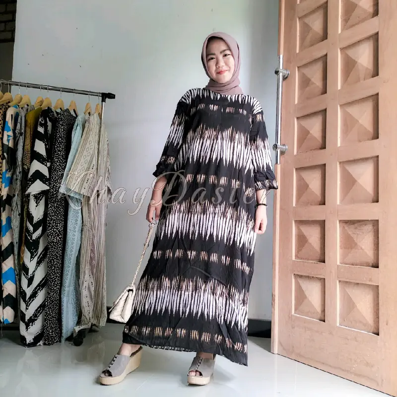 Daster Kekinian Rayon Premium Busui Friendly Ld 120 Pj 125 Murah Motif cantik 3