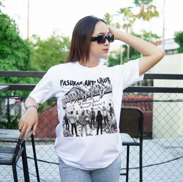 Kaos Pasukan Anti Libur / Unisex / Katun Combed / Lembut Nyaman Soft Surfing 2