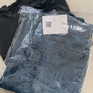 lulu-jeans New korean style high waist loose murah celana jeans panjang wanita