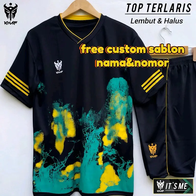Jersey Volly Futsal Bola Custom Sablon Nama Nomor - Lokal High Quality Dryfit jersey wanita korean style baju voli kostum Sport 5