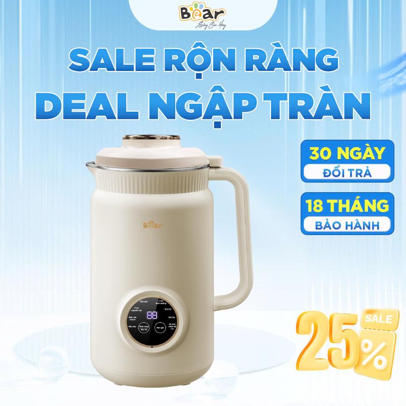 Máy làm sữa hạt Bear 1L Tiếng Việt bảo hành 18 tháng SB-SH09Q - Máy nấu sữa hạt Bear - Máy xay sữa hạt Bear - HuDan Việt Nam Nấu Ăn