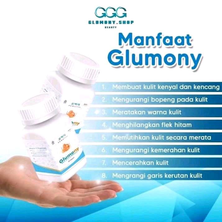 ORIGINAL GLUMONY PEMUTIH BADAN | 10x EXTRA WHITENING | PEMUTIH SELURUH TUBUH | PENCERAH WAJAH | MENCERAHKAN DAN MEMUTIHΚΑΝ AMAN  BPOM ORIGINAL 1