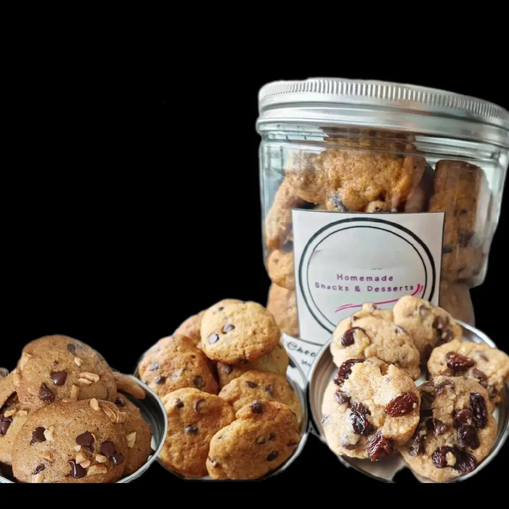 freshly made-to-order cookies Baked Biscuits Chocolate Snack Chip Walnut coffee