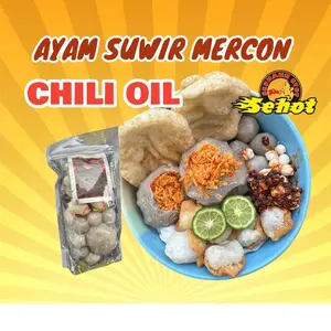 [ Chili Oil ] Baso Aci Ayam Suwir dengan Sambal Chili Oil Makanan Instan Pedas