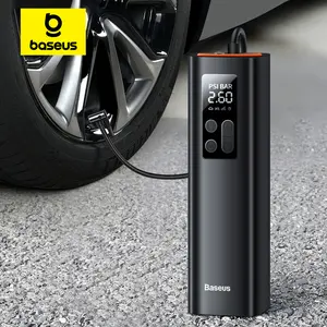 Baseus Pompa Ban Elektrik Motor Mobil 150PSI Portable Auto Power Off Cek Tekanan Angin Mini Digital Isi Cepat Pompa Udara untuk Sepeda Bola Car Inflator
