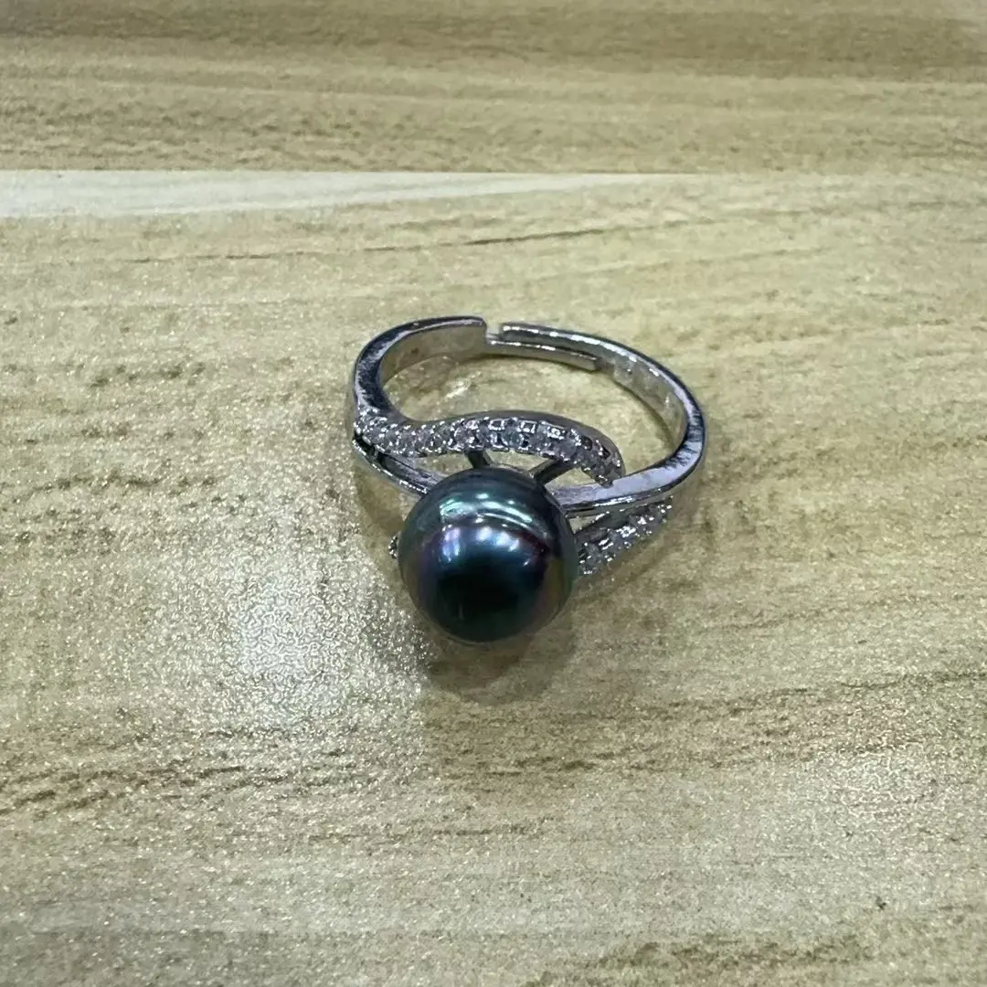 GP041  Seawater Tahitian Pearl Ring 8-9mm