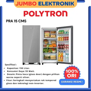 POLYTRON PRA 15 CMS - SILVER - L.EMARI ES 1 PINTU 150 LITER