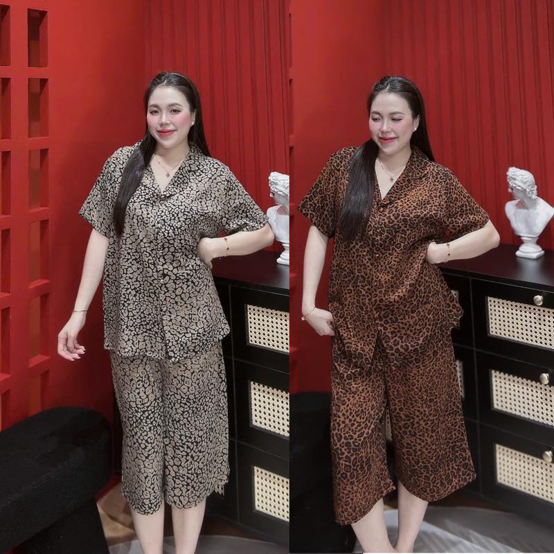  Đồ bộ lửng chất liệu lụa mango mặc nhà thoải mái đủ họa tiết có 2 size dưới 80kg đồ bộ nữ đẹp 