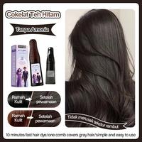 Gambar [Pengiriman cepat] STYLE FIT cat rambut Cokelat Teh Hitam,10 minutes fast hair dye, one comb covers gray hair,pria dan wanita(Cokelat hair coloring,Plant Hair Dye,cat rambut milk tea/Hitam/coklat,Krim pewarna rambut,ash brown/Abu hair color)Produk baru - Cokelat Teh Hitam dari STYLE FIT Styling House Kab. Tangerang 1 Tokopedia