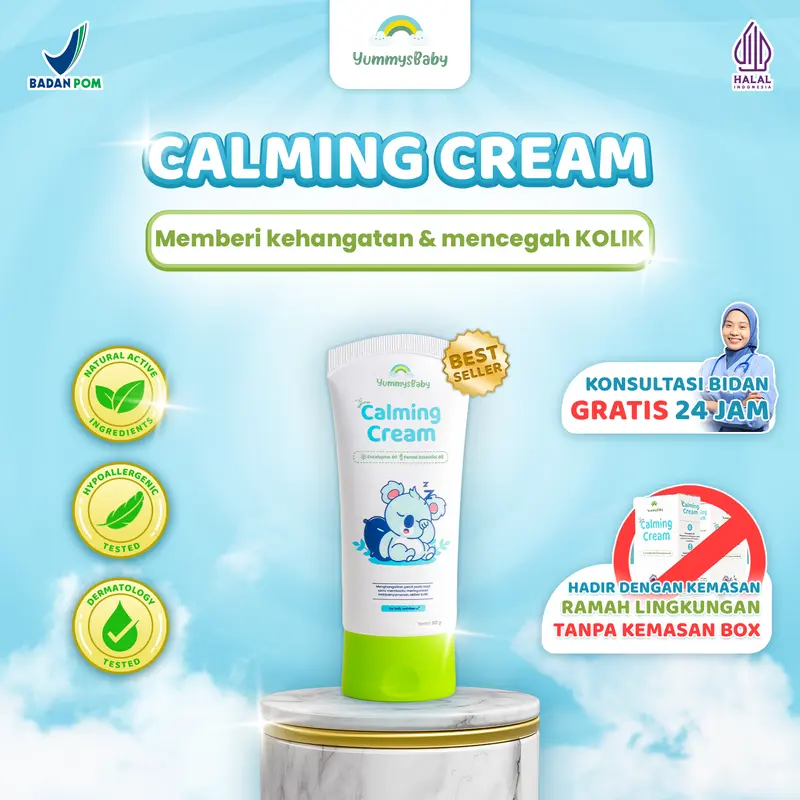 Calming Cream - Redakan Kolik & Kembung | Lembut dan Aman untuk Kulit Bayi Sensitif baby 0