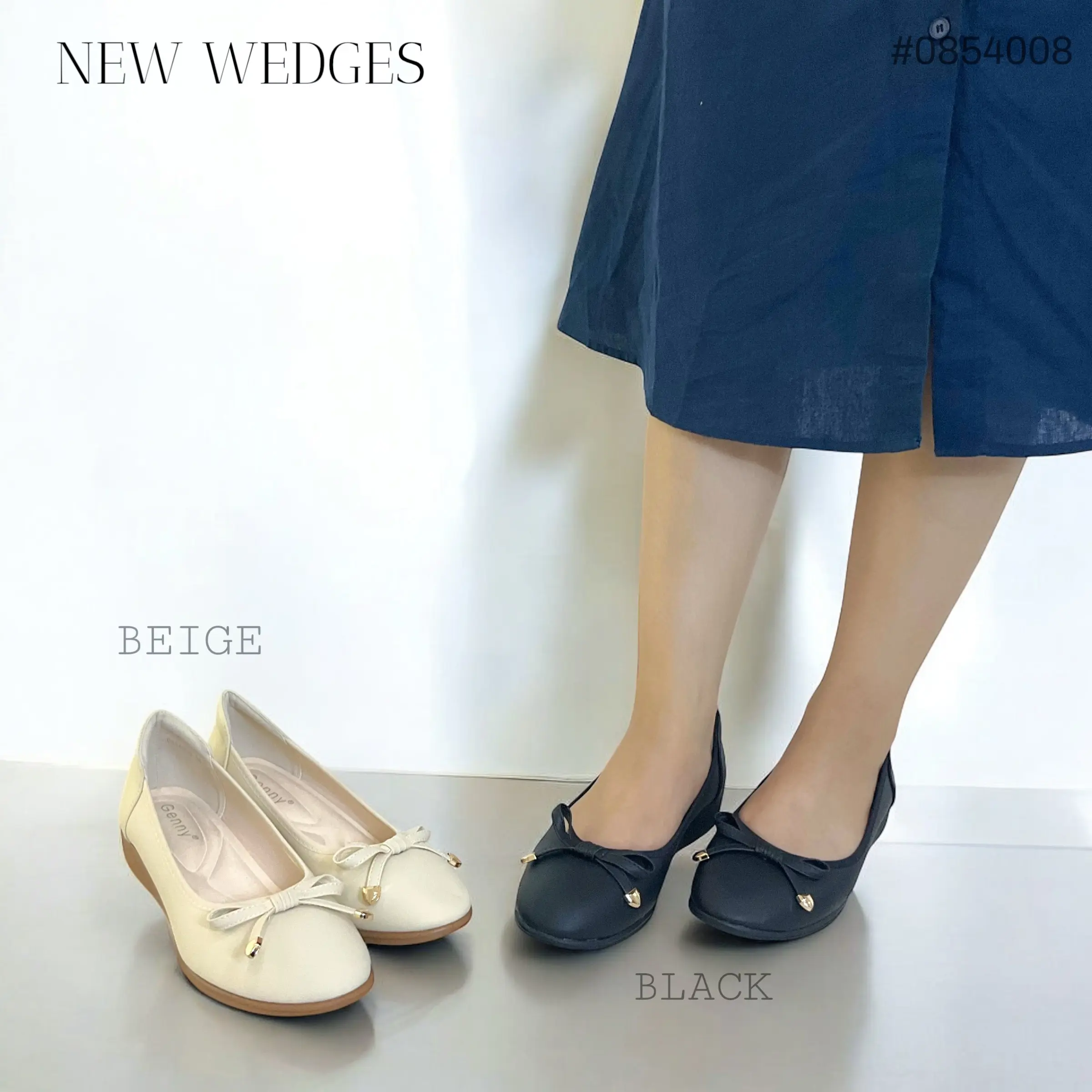 Genny Flatshoes Wanita Tinggi 3 CM Kerja