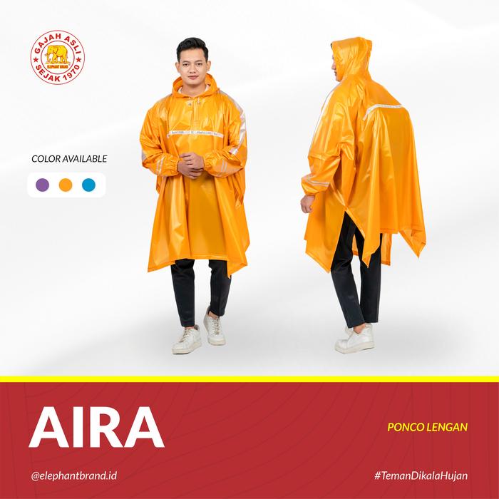 Gambar Elephant Brand Jas Hujan - Aira Ponco Lengan - Orange dari elephantbrand.id Kab. Karanganyar 5 Tokopedia