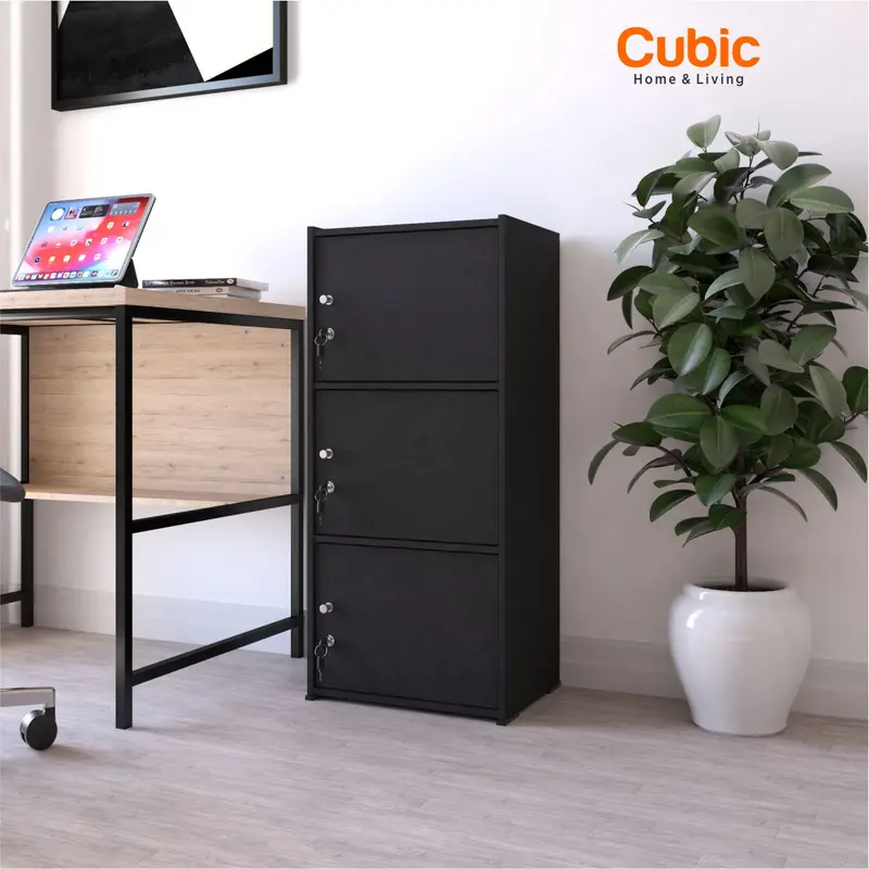 Cubic Rak Pintu 3 Susun Minimalis / Lemari Serbaguna / GENIO LSG 3A 5