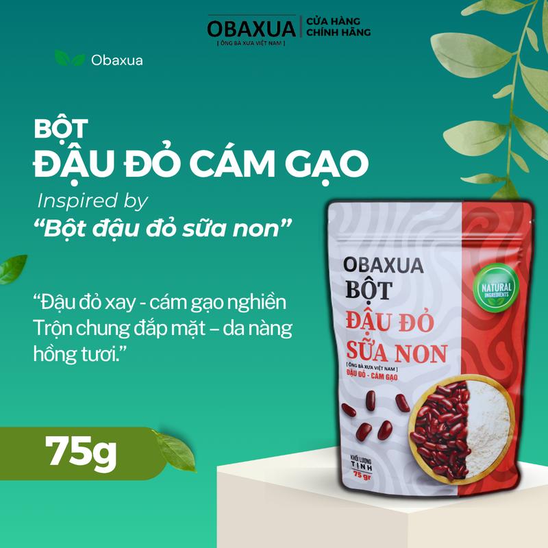 Bột đỏ cám gạo ( Bột đậu đỏ sữa non ) Obaxua 75g, 250g