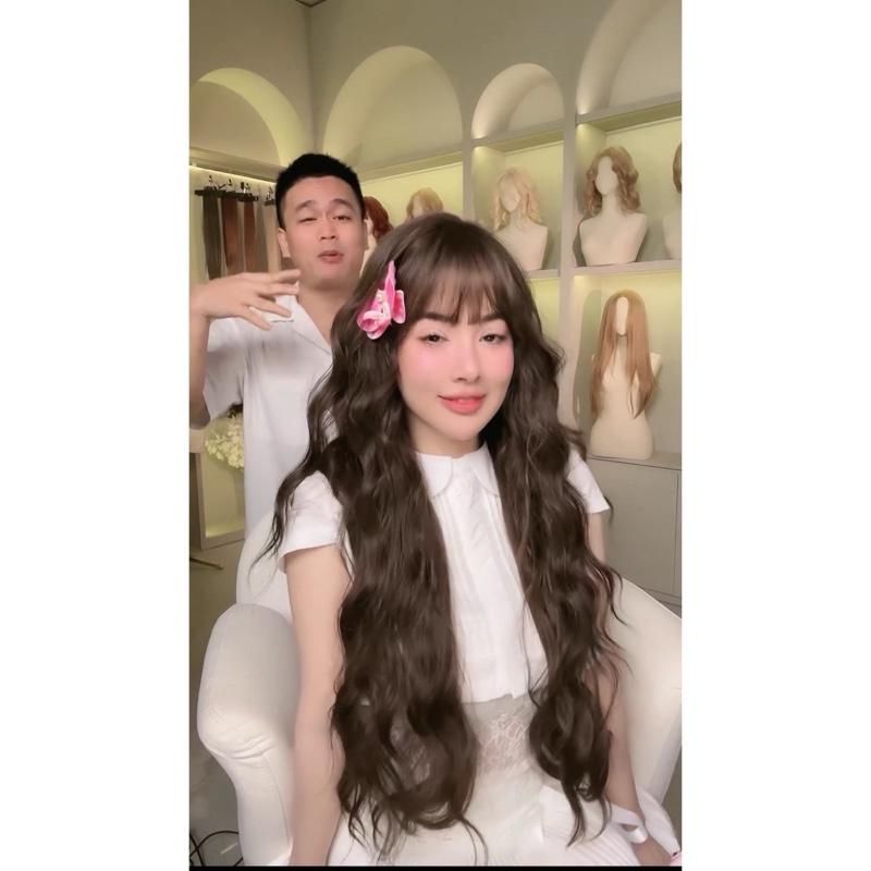 MK-80. New 2026 .Tóc nguyên đầu xoăn lơi dài 80cm. Da đầu móc kim . Chất tóc nhẹ và mềm mượt