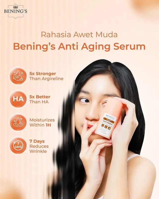 (Live Special dr. Oky Pratama) Bening's NEW Anti Aging Serum I Mengurangi Kerutan Wajah 5