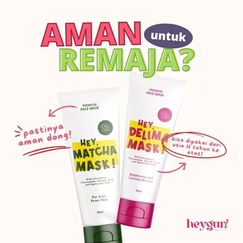 [READY] Clay mask by heygurl.id / CLAY MASK HEYGURL / Clay mask delima heygurl / clay mask matcha heygurl / Hey Delima Mask / Clay masker heygurl / Claymask Heygurl 2