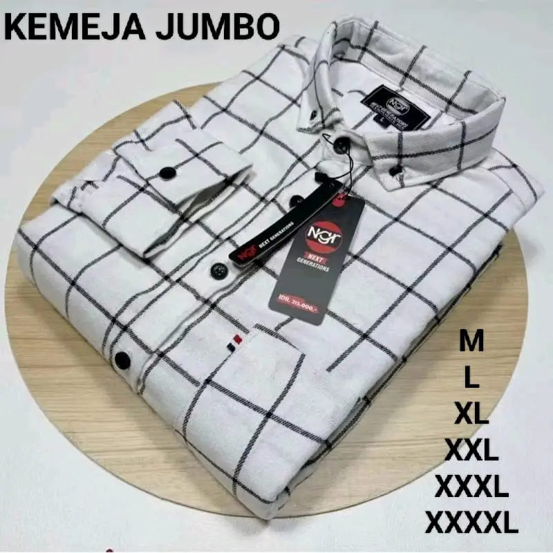 KEMEJA FLANEL MOTIF KOTAK CATUR BIRU M-4XL LENGAN PAJANG PRIA WANITA TERLARIS LUMBUT HALUS Casual Kain Lembut Distro 5