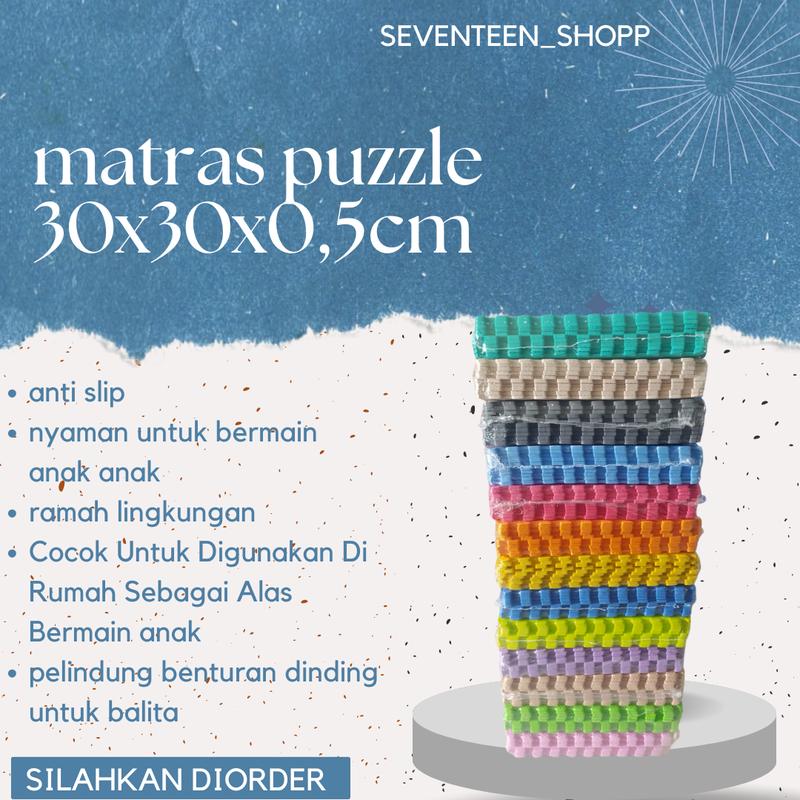 Puzzle Eva Foam Karpet  / Matras Lantai / Puzzle Polos alas Bermain 30X30x0,5 ISI 10 pcs Termurah 0