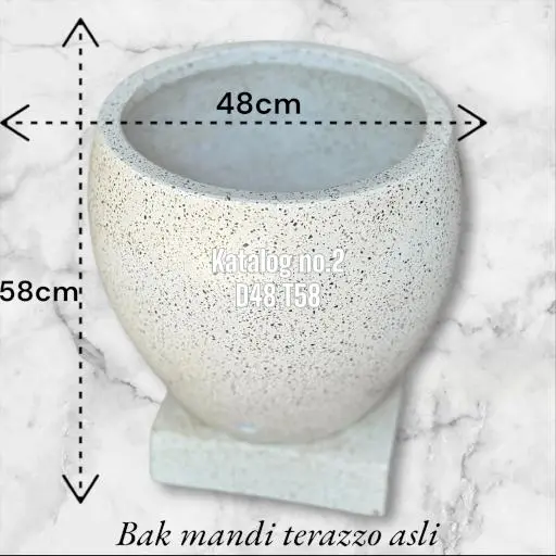 bak mandi terazzo ori d48t58