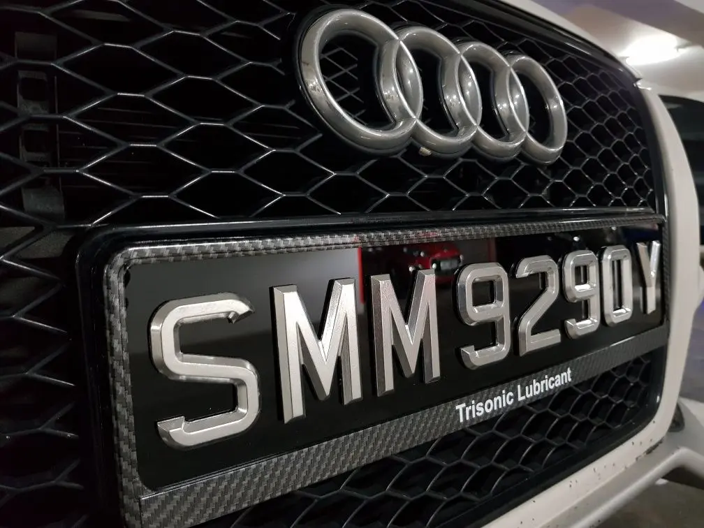 LTA Compliance 3D Aluminum Chrome Car License Plate