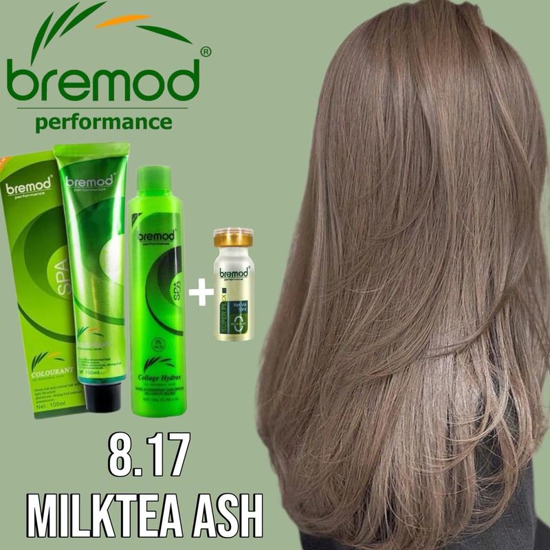 [3n1 Set] 8.17 Milktea Ash Hair Colour Long lasting 100ml with - TikTok ...
